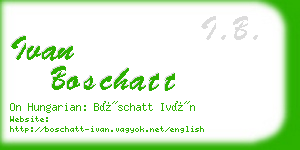 ivan boschatt business card